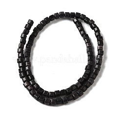 天然石瑪瑙ビーズ連売り  染め  キューブ  ブラック  4.5x4.5x4.5mm  穴：1.2mm  約88個/連  15.04''（38.2センチメートル）&nbsp;G-M422-A01-02V