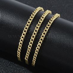 2.5mm径の真鍮カーブチェーンネックレス（女性用）  長持ちメッキ  ゴールドカラー  16.14インチ（41cm）&nbsp;KK-CBA2293-12G