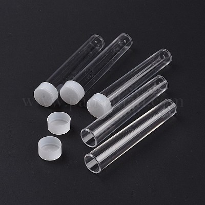 プラスチックビーズ収納ケース  ボトル  透明  7.5x1.3cm  容量：3ml（0.1液量オンス）&nbsp;CON-S009-1