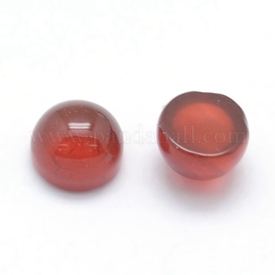 天然石カーネリアンカボション  染め＆加熱  グレードA  半円  8x3.5~4mm&nbsp;G-P393-R03-8MM-1