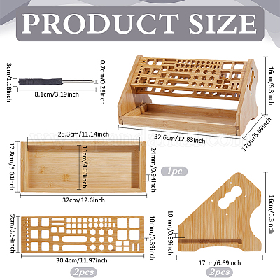 竹製ペンホルダー  長方形  バリーウッド  完成品：326x170x160mm&nbsp;ODIS-BC0001-33-1