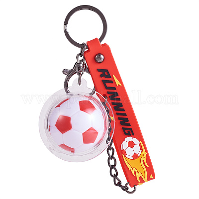 サッカーキーホルダー クールなサッカーボールキーチェーン インスピ