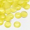 Cat Eye Cabochons, Half Round, Champagne Yellow, 12x3mm