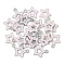 Alloy Enamel Pendants, Star, Platinum, Pink, 16x14x2mm, Hole: 1.6mm, about 20pcs/bag