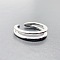 Brass Double Strands Cuff Toe Rings, Silver, Ring, Inner Diameter: Adjustable