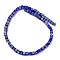 Handmade Evil Eye Lampwork Beads Strands, Cube, Dark Blue, 5.5x5.5x5.5~6mm, Hole: 1mm, about 63~65pcs/strand, 14.41''~15.63''(36.6~39.7cm)