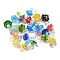 Handmade Lampwork Pendants, Bumpy, Mushroom, Mixed Color, 24.5~29.5x15~18.5mm, Hole: 2~5mm