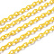 ABS Plastic Cable Chains, Oval, Yellow, 14.96 inch~15.35 inch(38~39cm), 5.5~6mm