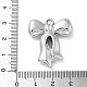 メッキアクリルパーツ  カン付き  蝶結び  銀メッキ  30x25x6mm  穴：2mm&nbsp;PACR-Q008-02S-3