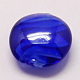 手作りランプワークビーズ  パールカラーの  フラットラウンド  ミディアムブルー  16x8mm&nbsp;LAMP-S010-16mm-01-2