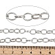 はんだ付け真鍮のアズキチェーン  長持ちメッキ  スプールで  プラチナ  8x6x1.1mm  約16.4フィート（5m）/ロール&nbsp;CHC-G005-17P-2
