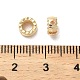 CCBプラスチックビーズフレーム  フラットラウンド  ゴールドカラー  6x3mm  穴：1.2mm&nbsp;CCB-A001-01G-3