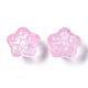 透明ガラスビーズ  花  ミックスカラー  10x10x7mm  穴：1.2mm&nbsp;GGLA-S054-011-4