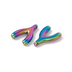 イオンプレーティング（IP）304ステンレスペンダント  枝チャーム  虹色  18x12x3mm  穴：1mm&nbsp;STAS-E169-12M