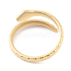 304ステンレススチールスネークオープンカフリング  14KGP本金メッキ  usサイズ7 1/4(17.5mm)&nbsp;RJEW-D002-21G
