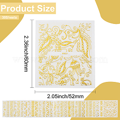 ペット用ネイルアートステッカー（粘着式）  ネイルチップの装飾用  ゴールド  6x5.2x0.03cm  30枚/セット&nbsp;MRMJ-WH20005-15B-02