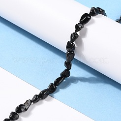 天然石トルマリンビーズ連売り  ナゲット  タンブルストーン  5~8.5x5.5~7x3.5~4mm  穴：0.7mm  約64個/連  16.34インチ（41.5cm）&nbsp;G-G018-53