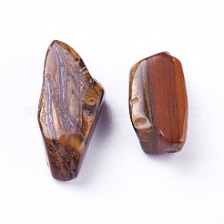 天然石タイガーアイビーズ  ドリルなし/穴なし  チップ  6~22x4~7x3~6mm  約100 G /袋&nbsp;G-I221-22