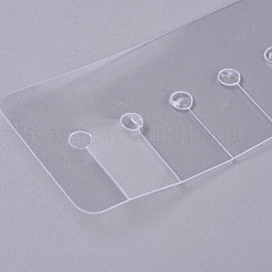 PVCプロテクトシールド  ヘアスタイリング用  長方形  透明  141x40.5x0.2mm  穴：4.5mm&nbsp;MRMJ-WH0060-37