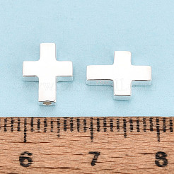 スターリングシルバーの宗教クロスビーズ925個  銀  10x8x2mm  穴：1.2mm&nbsp;STER-N016-122S
