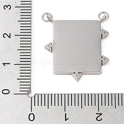 ステンレススチールのマイクロパヴェのカラフルなキュービックジルコニアペンダント  クロス  22x20x2mm  穴：1.8mm&nbsp;STAS-S121-01A-P