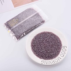 ガラス竹ビーズ  透明色光沢  ロージーブラウン  2.5~3x2mm  穴：0.9mm  約15000個/ポンド&nbsp;SEED-S032-11A-116