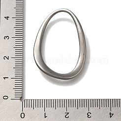 304ステンレススチールリンクリング  オーバル  アンティークシルバー  34.5x24.5x2mm&nbsp;STAS-H223-10AS