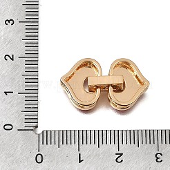 ハート型の真鍮製エナメル折り返し留め具  ニッケルフリー  レッド  18KGP本金メッキ  24mm&nbsp;KK-CBAA3D5-861G