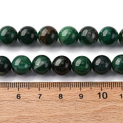 天然フクサイトビーズ連売り  ラウンド  10mm  穴：0.6mm  約39個/連  15.63''（39.7センチメートル）&nbsp;G-K393-A02-10mm