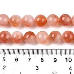 染め加工天然石ホワイトジェイドビーズ連売り  ツートン  ラウンド  ライトサーモン  10x10mm  穴：1mm  約38~39個/連  14.96~15.6''（38~39センチメートル）&nbsp;G-T138-10mm-210-29