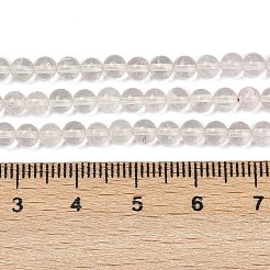 ウォーターメロンストーンガラスビーズ連売り  ラウンド  ミスティローズ  4mm  穴：0.6mm  約101個/連  15.75~15.83''（40~40.2センチメートル）&nbsp;G-F792-C15-07