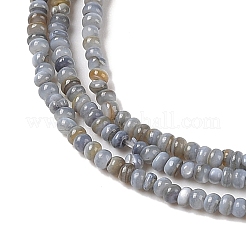 天然淡水シェルビーズ連売り  染め  ロンデル  濃いグレー  2x1mm  穴：0.5mm  約231~235個/連  14.96''（38センチメートル）&nbsp;X-SHEL-P017-01A-13