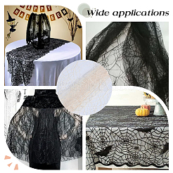 ポリエステルの蜘蛛の巣レース生地  ハロウィン用品  パパイヤホイップ  2650x1835x0.1mm&nbsp;DIY-WH20049-44C