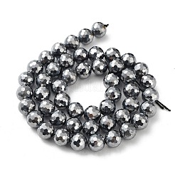テラヘルツストーンビーズ連売り  ラウンド  ファセット（128ファセット）  グレードAA  8mm  穴：1mm  約49~50個/連  15.35''（39センチメートル）&nbsp;G-P514-D01-01