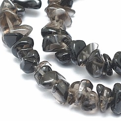 天然氷オブシディアンビーズ連売り  チップ  5~13x4~8mm  穴：0.8mm  15.55''（39.5センチメートル）&nbsp;G-D466-01