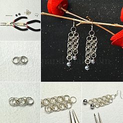 真鍮の分割リングと真鍮のリングアシスタントツール  アンティークブロンズ  13x5x1.5cm&nbsp;KK-PH0034-52AB