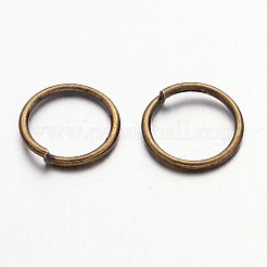 鉄オープン丸カン  ラウンド  ニッケルフリー  アンティークブロンズカラー  厚さ0.7mm  直径8mm  内径約6.6mm  約520個/50g&nbsp;X-JRAB8mm-NF
