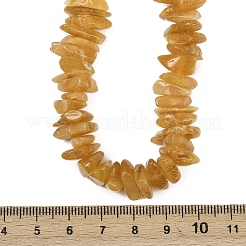 天然琥珀チップビーズネックレス  真鍮の留め金付き  19.76インチ（50.2cm）&nbsp;NJEW-L466-03C