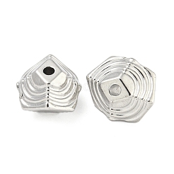 CCBプラスチックビーズ  プラチナ  ポリゴン  17.5x15.5x10.5mm  穴：2.7mm&nbsp;CCB-P013-22A-P
