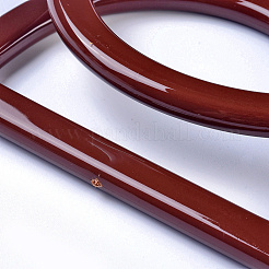 プラスチック製のD型財布ハンドル  バッグハンドル交換用アクセサリー  ココナッツブラウン  120x85x8mm  インナー：95x61mm&nbsp;KY-WH0020-61A