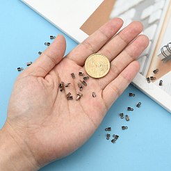 アイアン製折りたたみ式カシメエンドパーツ  圧着コードの端を折ります  赤銅鉱  6x3x2.3mm  穴：1.2mm&nbsp;IFIN-ZX994-R