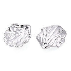 電気メッキCCBプラスチックペンダント  ペタリンチャーム  プラチナ  20x17x5mm  穴：1.5mm&nbsp;PL-N007-11P