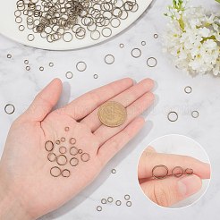 1箱アイアン製スプリットリング  ダブルループ丸カン  4mm / 5mm / 6mm / 7mm / 8mm / 10mm  ニッケルフリー  アンティークブロンズ&nbsp;IFIN-X0026-AB-NF-B