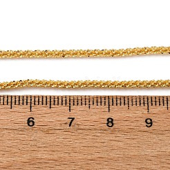 2ミリメートル真鍮チェーンネックレス  ラックめっき  鉛フリー＆カドミウムフリー  長持ちメッキ  18KGP本金メッキ  17.60インチ（44.7cm）&nbsp;NJEW-C094-01G