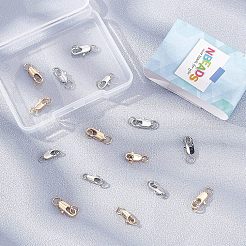 16個 4スタイル 真鍮製ロブスタークロウ留め金  プラチナ·ゴールデン  16個/箱&nbsp;FIND-NB0002-65