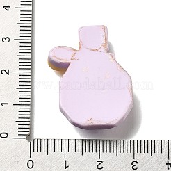 電気メッキ不透明樹脂カボション  香水瓶  ライラック  32x24.5x8mm&nbsp;RESI-S10-03B