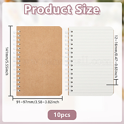 紙製スパイラルノート10冊  鉄のリング付き  長方形  ペルー  141x91~97x12~16mm&nbsp;AJEW-GO0002-88