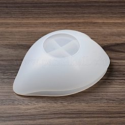 DIYリーフディッシュトレイシリコンモールド  貯蔵型  UVレジン用  エポキシ樹脂工芸品作り  ホワイト  129x96.5x43mm&nbsp;DIY-P070-H04