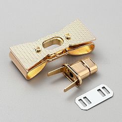 合金製財布ロック  蝶結び  ライトゴールド  33x20x10mm&nbsp;FIND-WH0126-623