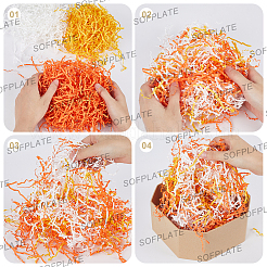 感謝祭をテーマにした3色の紙細断紙フィラー3セット  ミックスカラー  3x0.1mm  50 G /セッティング  1セット/色&nbsp;OCOR-SP0001-05